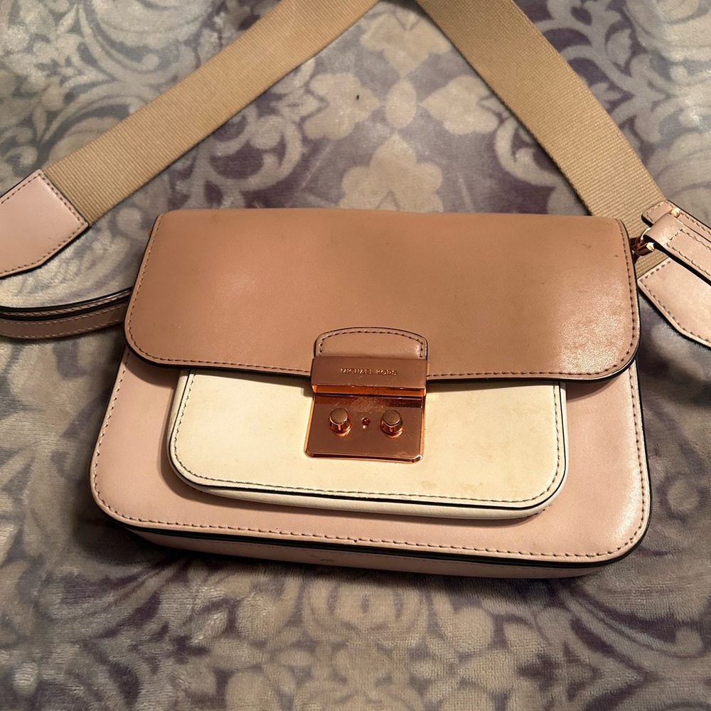 Michael Kors Blush and Ivory Crossbody Bag